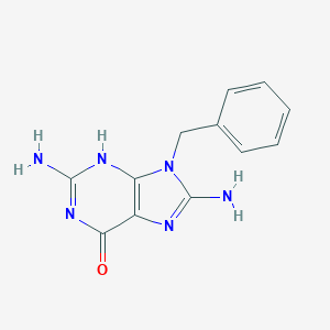 molecular formula C12H12N6O B009116 8-Amino-9-benzylguanine CAS No. 100890-94-6