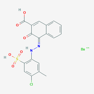 molecular formula C18H11BaClN2O6S B091165 Barium 4-[(4-chloro-5-methyl-2-sulphonatophenyl)azo]-3-hydroxy-2-naphthoate CAS No. 17814-20-9