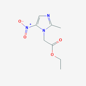 molecular formula C8H11N3O4 B091182 Imidazole-1-acetic acid, 2-methyl-5-nitro-, ethyl ester CAS No. 1016-40-6