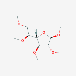 molecular formula C11H22O6 B091199 (2S,3S,4R,5R)-2-[(1R)-1,2-Dimethoxyethyl]-3,4,5-trimethoxyoxolane CAS No. 17152-57-7