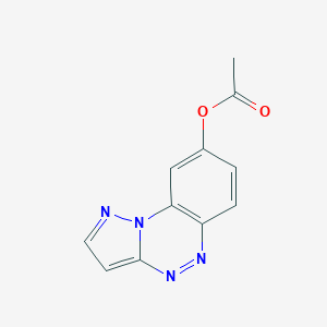 molecular formula C11H8N4O2 B091212 Pyrazolo[5,1-c][1,2,4]benzotriazin-8-yl acetate CAS No. 16150-81-5