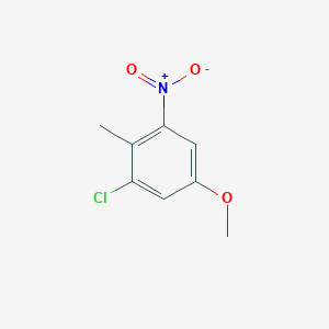 molecular formula C8H8ClNO3 B009122 1-Chloro-5-methoxy-2-methyl-3-nitrobenzene CAS No. 102735-89-7