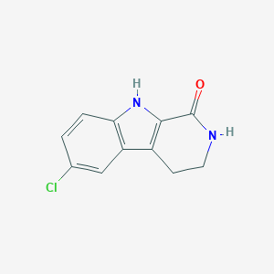 molecular formula C11H9ClN2O B091221 6-chloro-2,3,4,9-tetrahydro-1H-pyrido[3,4-b]indol-1-one CAS No. 17952-83-9