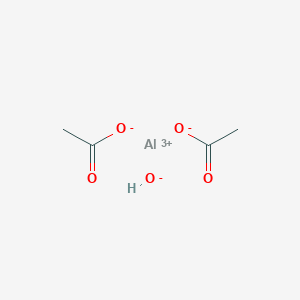 molecular formula C4H7AlO5 B091270 Aluminum subacetate CAS No. 142-03-0
