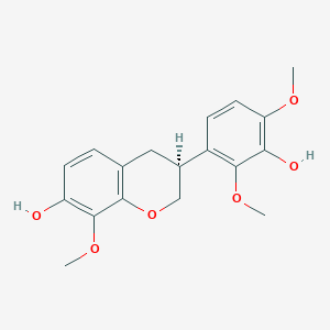 molecular formula C18H20O6 B091278 Duartin (-) CAS No. 17934-04-2