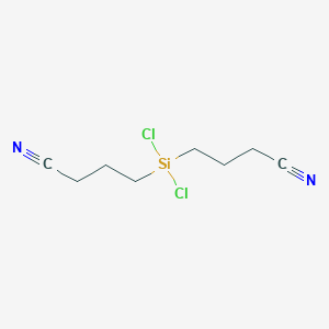 molecular formula C8H12Cl2N2Si B091294 Bis(cyanopropyl)dichlorosilane CAS No. 1071-17-6