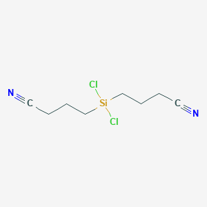 molecular formula C8H12Cl2N2Si B091294 Butanenitrile, 4,4'-(dichlorosilylene)bis- CAS No. 1071-17-6