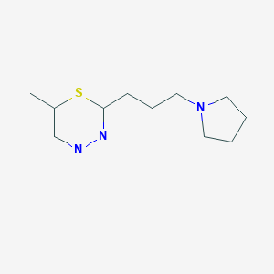 5,6-Dihydro-4,6-dimethyl-2-(3-pyrrolidinylpropyl)-4H-1,3,4-thiadiazine