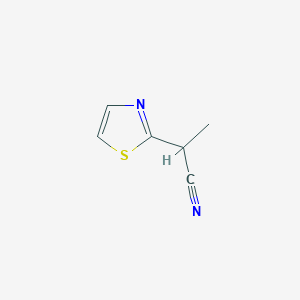 molecular formula C6H6N2S B009131 2-(1,3-Thiazol-2-yl)propanenitrile CAS No. 101010-75-7
