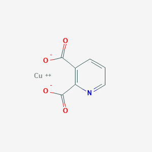 molecular formula C7H3CuNO4 B091313 2,3-Pyridinedicarboxylic acid, copper(2+) salt (1:1) CAS No. 18970-62-2