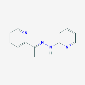 molecular formula C12H12N4 B091328 1-(2-Pyridinyl)ethanone 2-pyridinylhydrazone CAS No. 16111-50-5