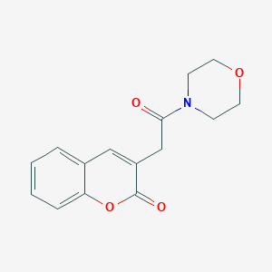 molecular formula C15H15NO4 B091329 Coumarin, 3-((morpholinocarbonyl)methyl)- CAS No. 18144-54-2