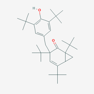 molecular formula C34H54O2 B009133 1,3,5-Tritert-butyl-3-[(3,5-ditert-butyl-4-hydroxyphenyl)methyl]bicyclo[4.1.0]hept-4-en-2-one CAS No. 19719-71-2