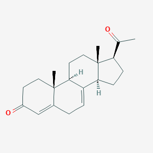 molecular formula C21H28O2 B091339 Pregna-4,7-diene-3,20-dione CAS No. 17398-60-6