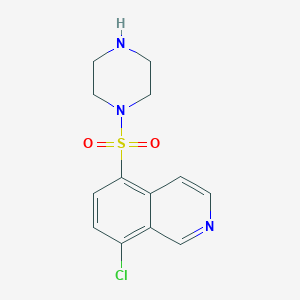 molecular formula C13H14ClN3O2S B009135 8-Chloro-5-piperazin-1-ylsulfonylisoquinoline CAS No. 110408-12-3