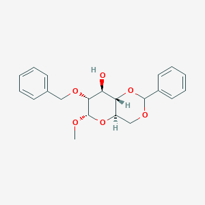 molecular formula C21H24O6 B091350 (4Ar,6S,7R,8S,8aS)-6-methoxy-2-phenyl-7-phenylmethoxy-4,4a,6,7,8,8a-hexahydropyrano[3,2-d][1,3]dioxin-8-ol CAS No. 15384-58-4