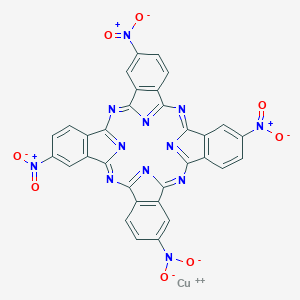 molecular formula C32H12CuN12O8 B091355 Copper, (2,9,16,23-tetranitro-29H,31H-phthalocyaninato(2-)-kappaN29,kappaN30,kappaN31,kappaN32)-, (SP-4-1)- CAS No. 118-20-7