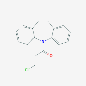 molecular formula C17H16ClNO B091373 5-(3-Chloropropanoyl)-10,11-dihydro-5H-dibenzo[b,f]azepine CAS No. 19054-67-2
