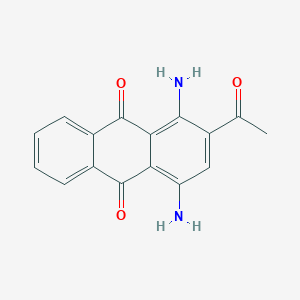 molecular formula C16H12N2O3 B091376 9,10-Anthracenedione, 2-acetyl-1,4-diamino- CAS No. 19500-94-8