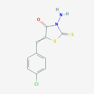 molecular formula C10H7ClN2OS2 B091405 3-Amino-5-[(4-chlorophenyl)methylidene]-2-sulfanylidene-1,3-thiazolidin-4-one CAS No. 17521-20-9