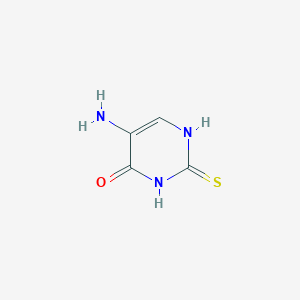 molecular formula C4H5N3OS B091425 5-amino-2-thioxo-2,3-dihydro-1H-pyrimidin-4-one CAS No. 155-14-6
