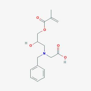molecular formula C16H21NO5 B009143 N-Benzyl-N-(2-hydroxy-3-methacryloyloxypropyl)glycine CAS No. 101184-87-6