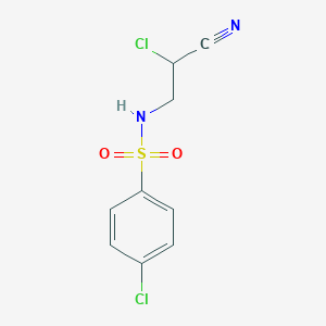 molecular formula C9H8Cl2N2O2S B091433 4-Chloro-N-(2-chloro-2-cyanoethyl)benzenesulfonamide CAS No. 17260-63-8