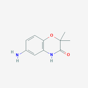 molecular formula C10H12N2O2 B009147 6-Amino-2,2-dimethyl-2H-benzo[B][1,4]oxazin-3(4H)-one CAS No. 105807-84-9