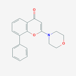 molecular formula C19H17NO3 B091471 2-(4-Morpholinyl)-8-phenyl-4H-1-benzopyran-4-one CAS No. 15447-36-6
