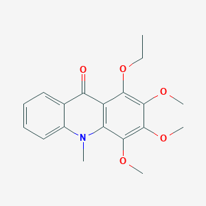 molecular formula C19H21NO5 B091480 1-Ethoxy-2,3,4-trimethoxy-10-methylacridin-9-one CAS No. 17014-67-4