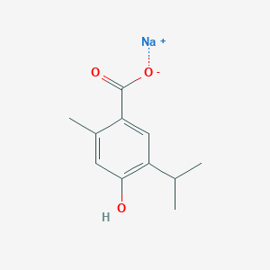 molecular formula C11H13NaO3 B091483 sodium;4-hydroxy-2-methyl-5-propan-2-ylbenzoate CAS No. 1014-52-4