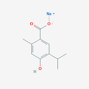 molecular formula C11H13NaO3 B091483 4-Hydroxy-5-isopropyl-2-methylbenzoic acid sodium salt CAS No. 1014-52-4