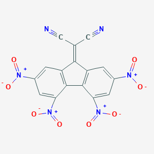 molecular formula C16H4N6O8 B091487 2-(2,4,5,7-Tetranitrofluoren-9-ylidene)propanedinitrile CAS No. 15517-55-2