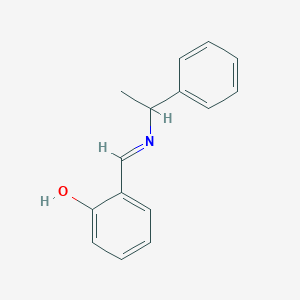 molecular formula C15H15NO B091490 2-{(E)-[(1-phenylethyl)imino]methyl}phenol CAS No. 19403-80-6