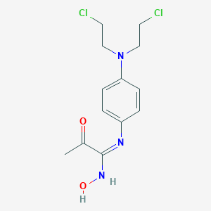 molecular formula C13H17Cl2N3O2 B091506 Pyruvamidoxime, N-(p-(bis(2-chloroethyl)amino)phenyl)- CAS No. 18237-80-4