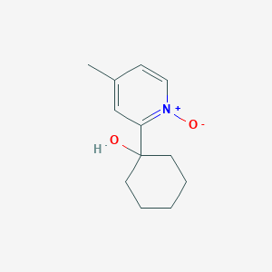 molecular formula C12H17NO2 B091512 2-(1-Hydroxycyclohexyl)-4-methylpyridine 1-oxide CAS No. 17117-08-7