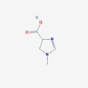 molecular formula C5H8N2O2 B091516 1-Methyl-4,5-dihydro-1H-imidazole-4-carboxylic acid CAS No. 17289-23-5