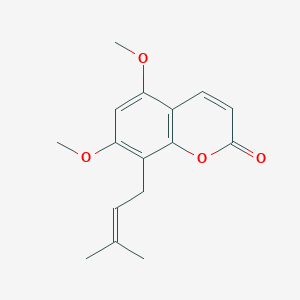 molecular formula C16H18O4 B091522 Coumurrayin CAS No. 17245-25-9