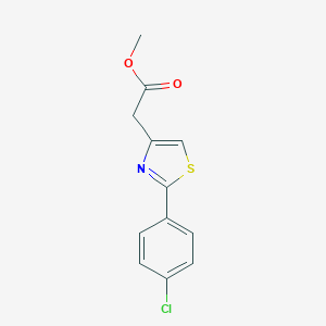 molecular formula C12H10ClNO2S B091585 4-Thiazoleacetic acid, 2-(4-chlorophenyl)-, methyl ester CAS No. 17969-38-9