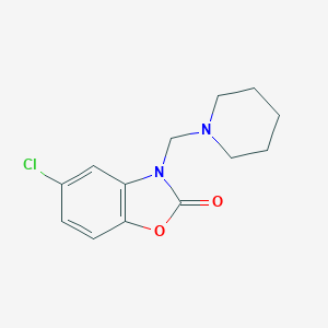 molecular formula C13H15ClN2O2 B091586 3-Piperidinomethyl-5-chlorobenzoxazolin-2-one CAS No. 16376-55-9
