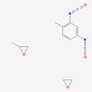 molecular formula C14H16N2O4 B009161 Oxirane, methyl-, polymer with 2,4-diisocyanato-1-methylbenzene and oxirane, nonylphenol-blocked CAS No. 103458-32-8