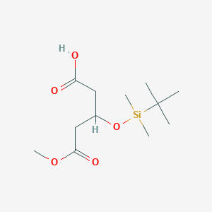 molecular formula C12H24O5Si B009162 3-[[(1,1-Dimethyl)dimethylsily]oxy]pentanedioic acid monomethyl ester CAS No. 109462-20-6