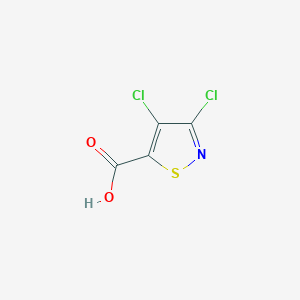 molecular formula C4HCl2NO2S B091651 3,4-Dichloroisothiazole-5-carboxylic acid CAS No. 18480-53-0