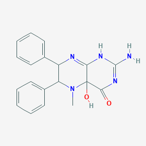 molecular formula C19H19N5O2 B091657 2-amino-4a-hydroxy-5-methyl-6,7-diphenyl-6,7-dihydro-1H-pteridin-4-one CAS No. 15998-21-7