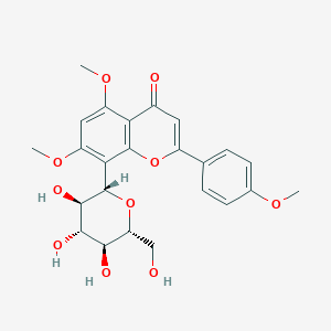 molecular formula C24H26O10 B091670 5,7-dimethoxy-2-(4-methoxyphenyl)-8-[(2S,3R,4R,5S,6R)-3,4,5-trihydroxy-6-(hydroxymethyl)oxan-2-yl]chromen-4-one CAS No. 18469-71-1