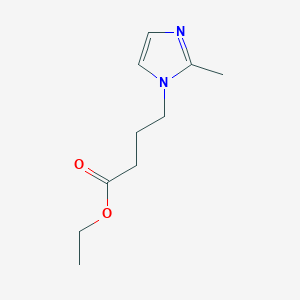 molecular formula C10H16N2O2 B009170 Imidazole-1-butyric acid, 2-methyl-, ethyl ester CAS No. 110525-53-6