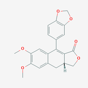 molecular formula C21H18O6 B091701 9-(1,3-Benzodioxol-5-yl)-3a,4-dihydro-6,7-dimethoxynaphtho(2,3-c)furan-1(3H)-one CAS No. 17990-72-6