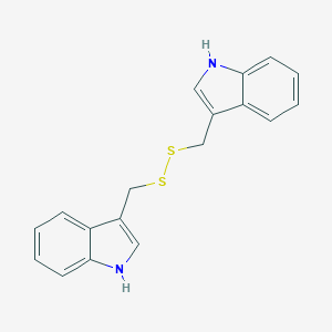 molecular formula C18H16N2S2 B091704 Indole, 3,3'-(dithiodimethylene)di- CAS No. 17004-43-2