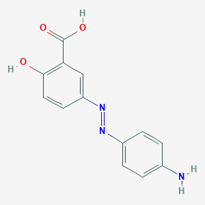 molecular formula C13H11N3O3 B091717 Benzoic acid, 5-[(4-aminophenyl)azo]-2-hydroxy- CAS No. 101-51-9
