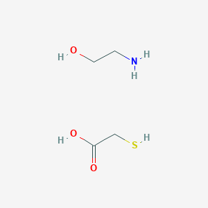 molecular formula C4H11NO3S B091733 Acetic acid, mercapto-, compd. with 2-aminoethanol (1:1) CAS No. 126-97-6
